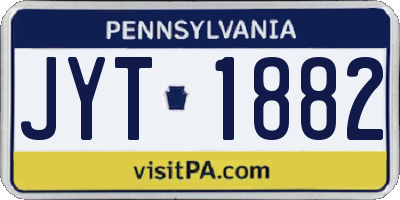 PA license plate JYT1882