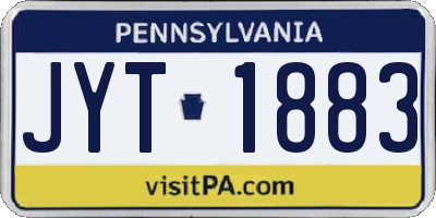PA license plate JYT1883