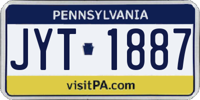 PA license plate JYT1887