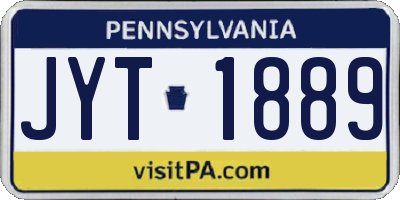 PA license plate JYT1889