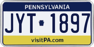 PA license plate JYT1897