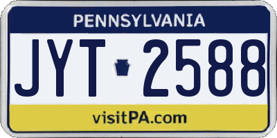 PA license plate JYT2588