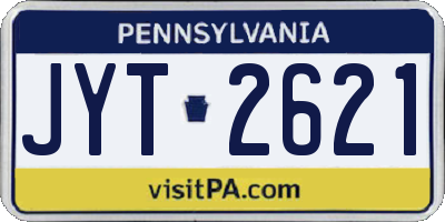 PA license plate JYT2621