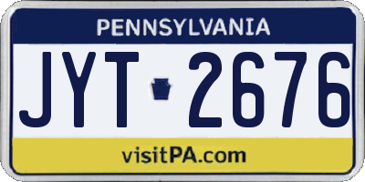 PA license plate JYT2676