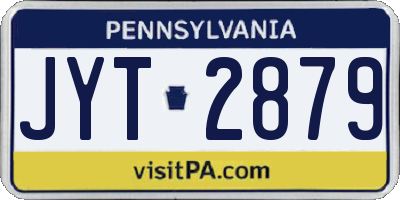 PA license plate JYT2879