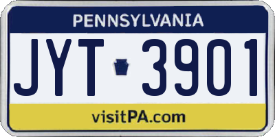 PA license plate JYT3901