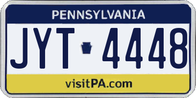 PA license plate JYT4448