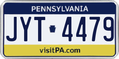 PA license plate JYT4479