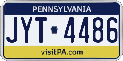PA license plate JYT4486