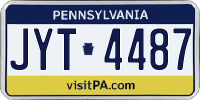 PA license plate JYT4487