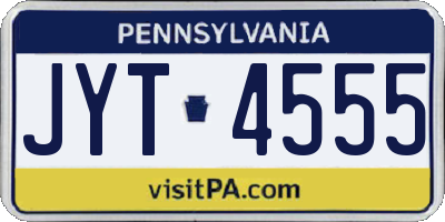 PA license plate JYT4555