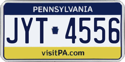PA license plate JYT4556