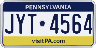 PA license plate JYT4564