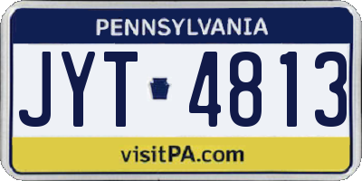 PA license plate JYT4813