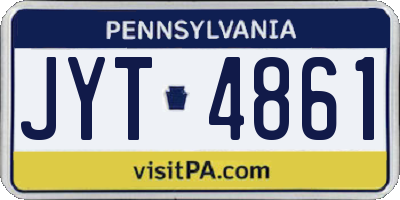 PA license plate JYT4861