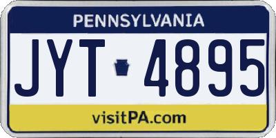 PA license plate JYT4895