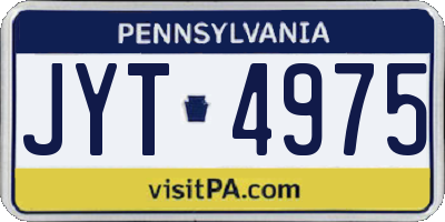 PA license plate JYT4975