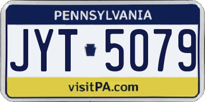 PA license plate JYT5079