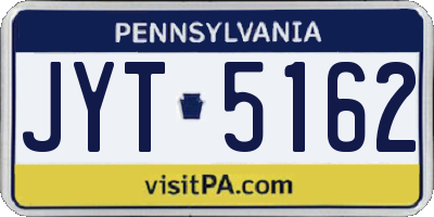 PA license plate JYT5162
