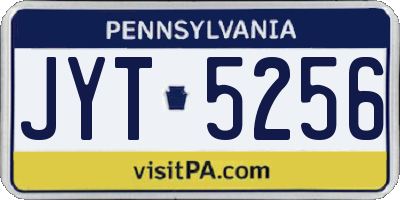 PA license plate JYT5256