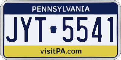 PA license plate JYT5541