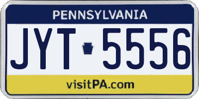 PA license plate JYT5556