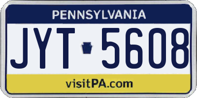 PA license plate JYT5608