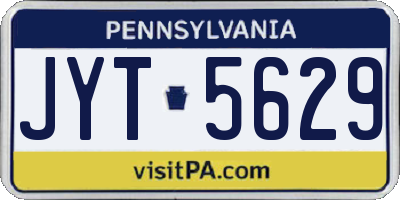PA license plate JYT5629