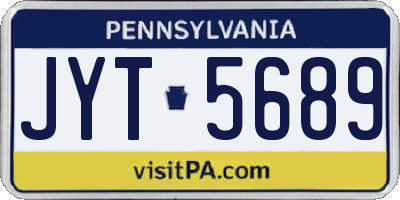 PA license plate JYT5689