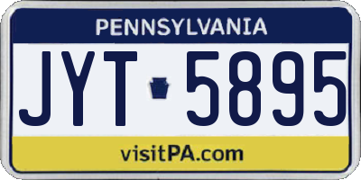 PA license plate JYT5895