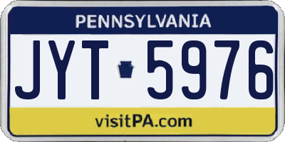 PA license plate JYT5976