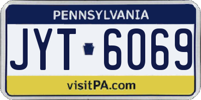 PA license plate JYT6069