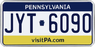 PA license plate JYT6090