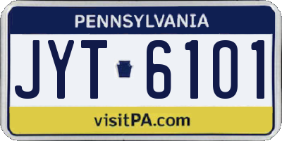 PA license plate JYT6101