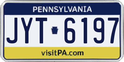PA license plate JYT6197