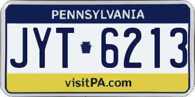 PA license plate JYT6213