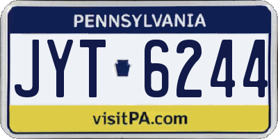 PA license plate JYT6244