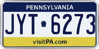 PA license plate JYT6273