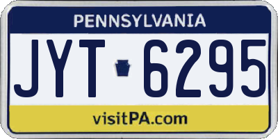 PA license plate JYT6295