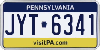 PA license plate JYT6341