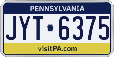 PA license plate JYT6375