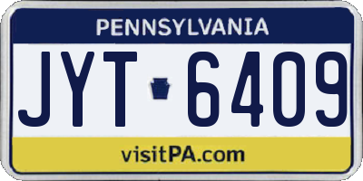PA license plate JYT6409