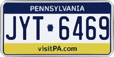 PA license plate JYT6469