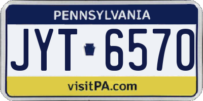 PA license plate JYT6570