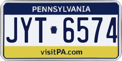 PA license plate JYT6574