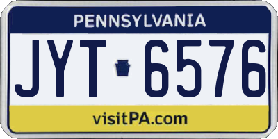 PA license plate JYT6576