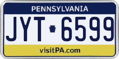PA license plate JYT6599