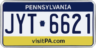 PA license plate JYT6621