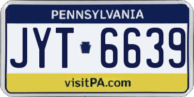 PA license plate JYT6639