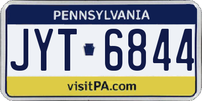 PA license plate JYT6844